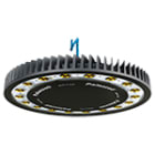 PALAZZOLI - SERIE META HIGH BAY 15LED 129W HT +55 DIFFUSORE VETRO OTTICA ROTOSIMMETRICA CONCENTRANTE IP66/IP67