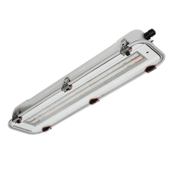 PALAZZOLI - SERIE RINOLED-EX PLAFONIERA L690 INOX VETRO 71W EMERGENZA 3H DIFFONDENTE IP65/IP66 2G2D