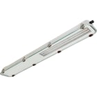 PALAZZOLI - SERIE RINOLED-EX PLAFONIERA L1300 INOX VETRO 71W EMERGENZA 3H DIFFONDENTE IP65/IP66 2G2D