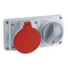 PALAZZOLI - Prima presa industriale bassa diretta 3P+T 32A 380V 6H IP44.