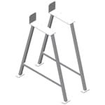 PALAZZOLI - Coppia supporti acciaio vern.