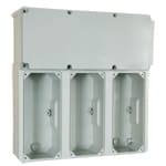 PALAZZOLI - Topter quadro cieco 3 prese industriali blu IP66 per esterni.