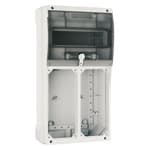 PALAZZOLI - Quadro con sportello trasparente, 2 prese, blocco e box IP65.