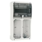 PALAZZOLI - Quadro con sportello trasparente, 2 prese, blocco e box IP65.