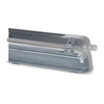 PALAZZOLI - Rino plafoniera in acciaio inox con riflettore per tubi fluorescenti da 18W T8.