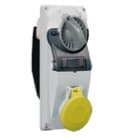 PALAZZOLI - topTER presa fissa interbloccata con base portafusibili per installazione da quadro 2P+T 16A 100-130V 4h IP44