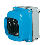 PALAZZOLI - CAM commutatore da parete in contenitore alluminio 3P 25A sch 6 2F0 IP66/IP67