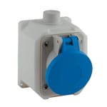 PALAZZOLI - topTER presa fissa da parete 2P+T 16A M25 200-250V 50-60Hz 6h IP44