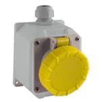 PALAZZOLI - topTER presa fissa da parete 2P+T 32A M25 100-130V 50-60Hz 4h IP66/IP67