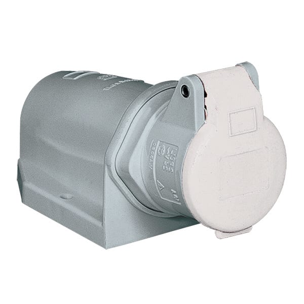 PALAZZOLI - CEE presa fissa da parete 90Â° 2P 16A 20-25/40-50V CC CC 10h IP44