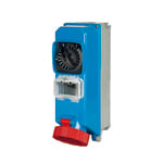 PALAZZOLI - SERIE TAIS PRESA INTERBLOCCATA IN TERMOINDURENTE DA PARETE CON GUIDA DIN 3P+T 63A 380-415V~ 50-60Hz 6H