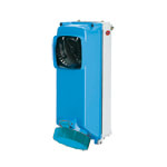 PALAZZOLI - ALUPRES presa fissa interbloccata in alluminio con base portafusibili 3P+T 63A F1 200-250V 9h 50-60Hz fusibili 22X58 IP66/67/69