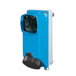 PALAZZOLI - ALUPRES presa fissa interbloccata in alluminio con base portafusibili 3P+N+T 16A F0 277/480-288/500V 50-60Hz 7h fusibili E16 IP67