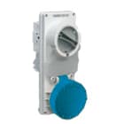 PALAZZOLI - topTER presa fissa interbloccata per installazione da quadro 3P+T 63A 200-250V 50-60Hz 9h IP65