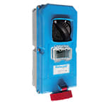 PALAZZOLI - SERIE TAIS PRESA INTERBLOCCATA IN TERMOINDURENTE DA PARETE CON GUIDA DIN 3P+N+T 125A 400V 6H