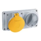 PALAZZOLI - PRIMA presa fissa interbloccata orizzontale compatta 2P+T 16A 100-130V 50-60Hz 6h IP44