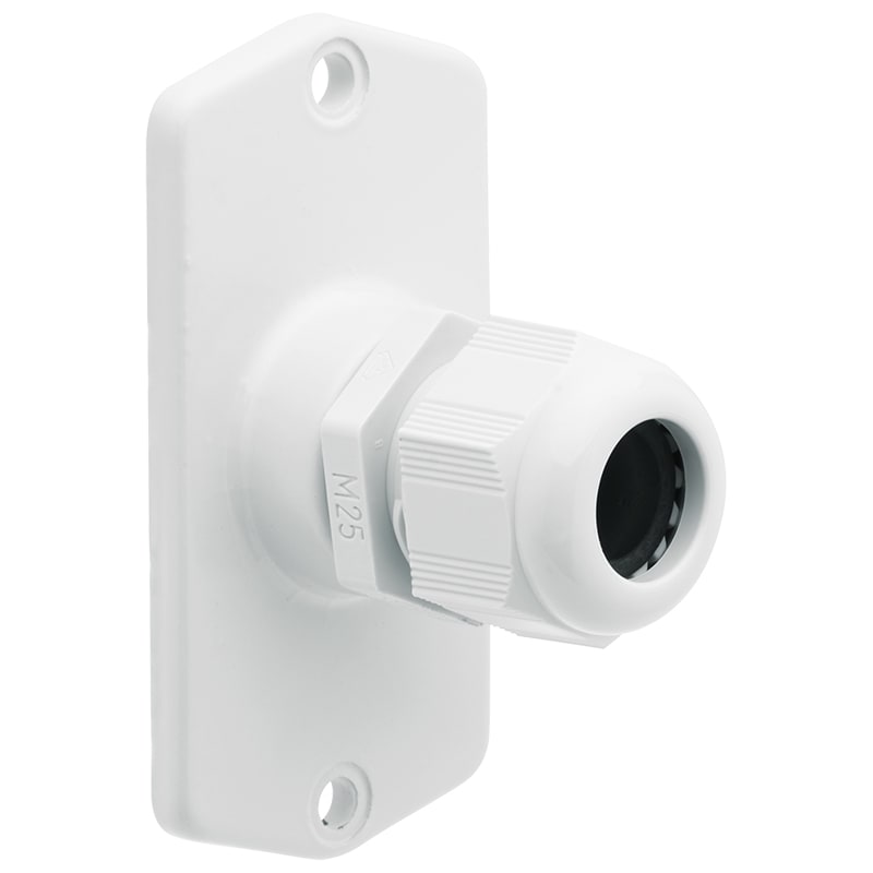 PALAZZOLI - ALUCASE FLANGIA DI CHIUSURA IN ALLUMINIO RILEVATA CON FILETTO A PASSO METRICO M50 CON PARETI FINESTRATE F5 IP67 + PRESSACAVO