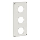 PALAZZOLI - topTER flangia 103x230mm per montaggio di 3 prese fisse internazionali IP65