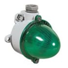 PALAZZOLI - RONDO LAMPADA SPIA ROSSA DA PARETE IN ALLUMINIO DIAM. 62MM 250V 12W PRESSACAVO 1XM20 IP54