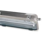 PALAZZOLI - RINO plafoniera in acciaio inox/vetro 2x 18W con riflettore simmetrico in alluminio 230VAC/DC 50Hz G13T8
