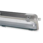 PALAZZOLI - RINO plafoniera inox acciaio/vetro 2x80W con riflettore bianco e alimentatore elettronico 230V 50Hz G5 T5