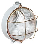 PALAZZOLI - RINO plafoniera in alluminio 75W 1 portalampada E27 pressacavo 1/2" gabbia IP66