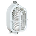 PALAZZOLI - RINO plafoniera ovale in alluminio 100W 1 portalampada E27 pressacavo 2x M20 gabbia cast IP66