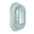 PALAZZOLI - DIFFUSORE DI RICAMBIO IN VETRO RIGATO TRASPARENTE X PLAFONIERE OVALI DA 60W