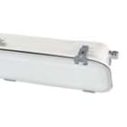 PALAZZOLI - SERIE RINO NV PLAFONIERA NAVALE ACCIAIO ZINCATO VERNICIATO-POLICARBONATO OPALINO L690MM  LED 2X20W