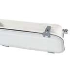 PALAZZOLI - SERIE RINO NV PLAFONIERA NAVALE ACCIAIO ZINCATO VERNICIATO-POLICARBONATO OPALINO L1300MM EMERGENZA 1H  PER TUBI T5 1+1X28W