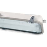 PALAZZOLI - RINO plafoniera in acciaio zincato/vetro 2x80W con riflettore bianco e alimentatore elettronico 200-250V 50Hz G5 T5