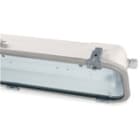 PALAZZOLI - RINO plafoniera in acciaio zincato/vetro 2x80W con riflettore bianco e alimentatore elettronico 200-250V 50Hz G5 T5