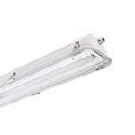PALAZZOLI - SERIE RINO NV PLAFONIERA NAVALE ACCIAIO ZINCATO VERNICIATO-POLICARBONATO TRASPARENTE L690MM  PER TUBI T5 2X14W