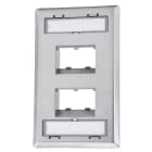 PANDUIT - THE MINI-COM STAINLESS STEEL FACEPLATE A CFPSL4S