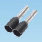 PANDUIT - COVERED FERRULES, SINGLE WIRE BLACK DIN
