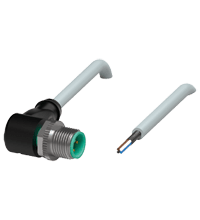 PEPPERL + FUCHS FA - Connettore schermato V1S-W-1,8M-PUR-ABG per cavo.