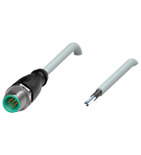 PEPPERL + FUCHS FA - Connettore schermato V15S-G-5M-PUR-ABG per cavo.