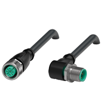 PEPPERL + FUCHS FA - Cavo di collegamento schermato V1-G-BK1,6M-PUR-O1S-V1-W.