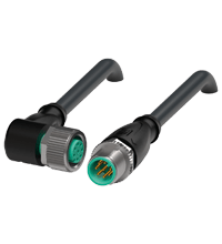 PEPPERL + FUCHS FA - Cavo di collegamento schermato V19-W-BK0,6M-PUR-U/ABG-V19-G.