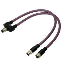 PEPPERL + FUCHS FA - Cavo di collegamento a Y ICZ-3T-0,3M-PUR ABG-V15B-G.