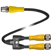 PEPPERL + FUCHS FA - Cavo di collegamento a Y V1-GS-3/7M-T-0,6M-PUR-A-V1-G.