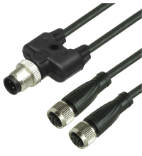 PEPPERL + FUCHS FA - Cavo di collegamento a Y V1-G-BK0,3M-PUR-A-T-V1-G.