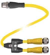 PEPPERL + FUCHS FA - Cavo di collegamento a Y V15-GS-10M-T-03M-PUR-A-V1-C1 e V15-G-S-10M-T-03M-PUR-A-V1-C1.