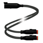PEPPERL + FUCHS FA - Cavo di collegamento a Y DT2S/DT2S-G-0,3M-PUR-O1-T-DT4P.