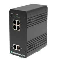 PEPPERL + FUCHS - Switch Ethernet, aumento di tensione PoE non gestito ICRL-U-6RJ45-PoE-B-DIN.