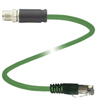 PEPPERL + FUCHS FA - Cavo di collegamento Ethernet V19SX-G-GN1M-PUR-E2S-V45-G.
