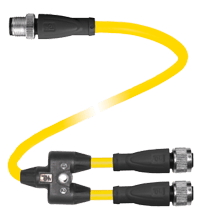 PEPPERL + FUCHS FA - Cavo di collegamento a Y V1-G-YE0,15/,25-PUR-T-0,3-V1-G.