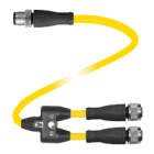 PEPPERL + FUCHS FA - Cavo di collegamento a Y V1-G-YE0,15/,25-PUR-T-0,3-V1-G.