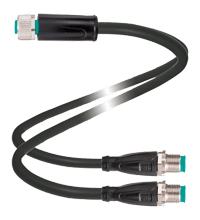 PEPPERL + FUCHS FA - Cavo di collegamento a Y V11S/V15S-G-0,2M-PUR-T-V1-GX-Y.