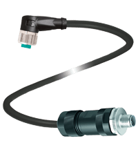 PEPPERL + FUCHS FA - Cavo adattatore V1-W-BK0,8M-PUR-U/0,75-V15L-G-Y1.